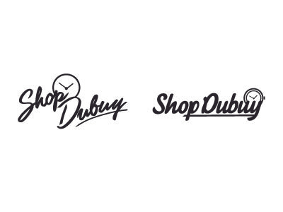 Logo Variations - ShopDubuy black ecommerce logo watches