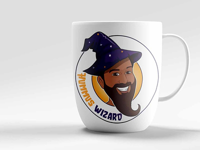 A cartoon logo of a wizard