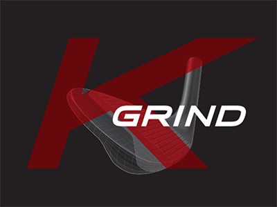 SM6-K grind wedge all caps branding golf k logomark red type