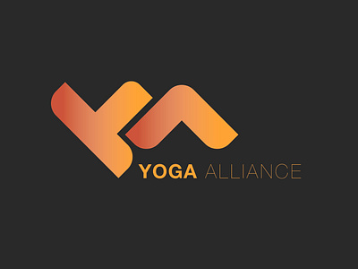 Logo development balance gradient logo logo design orange red yoga