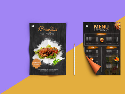 breakfast restaurant banner banner design book cover brochure design flyer graphic design poster