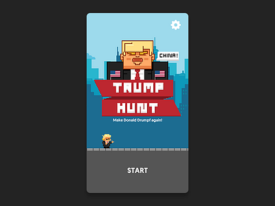 Trump Hunt iOS Mockup donald game mobile mockup trump usa