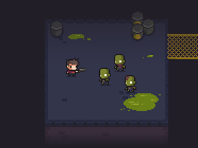 Free Assets: Zombie Game - World animation arcade art character design game gif graphic multiplayer pixel retro zombie