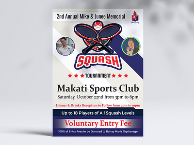 Sports Flyer Design For Club, Squash, Tournament