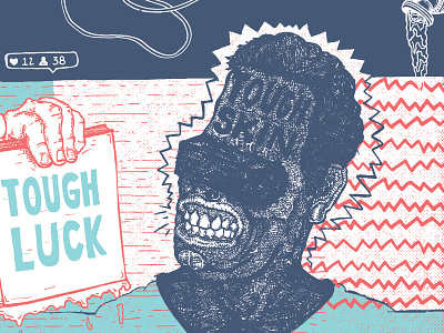 Tough Luck / Tough Skin illustration print