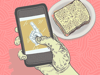 Noise // Who ate my sandwich? drawing illustration