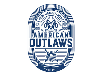 American Outlaws Design Submission america badge soccer