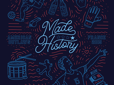 Made History america drawing illustration lettering soccer