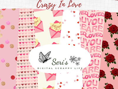 Valentine Digital Patterns and elements Full kit