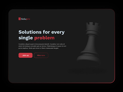 Hero section of Solution Page Design Dark Version hero secitonm solution uiuxdesignerjanak