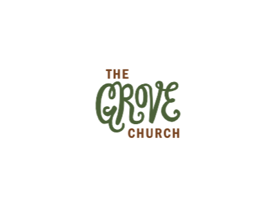 The Grove Church Logo brand branding calligraphy church green identity lettering logo nonprofit organic roots script
