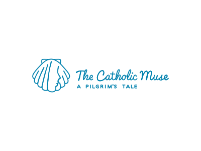 The Catholic Muse blog brand catholic face lettering logo muse photos pilgrim shell tale website