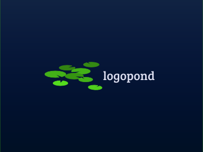 Logopond alternate universe blue brand green identity lily lilypad logo pond serif showcase water website