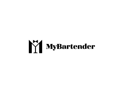 My Bartender ap app bartender black bowtie brand branding creative design drink drink tuxedo black white highball icon identity logo luma minimal tux tuxedo vine white