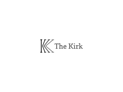 The Kirk brand branding church design desing god identity jesus k kirk line logo logos ministry series serif transform transformation typography