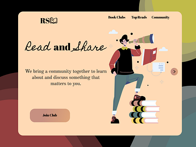 Landing Page for Book Club