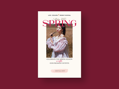 Newsletter for Spring Collection 2023 (I) branding design illustration ui