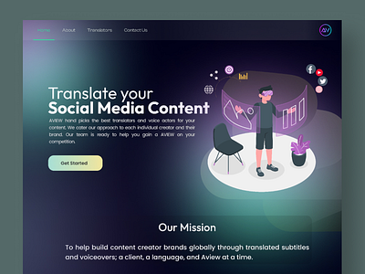 Landing Page branding design illustration ui