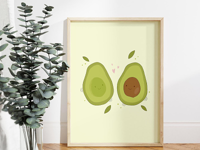 Happy Avocados avocados cute green happy illustration