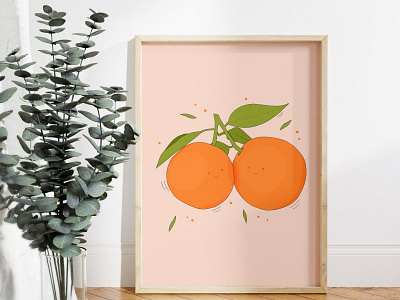 Happy Little Oranges cute happy illustration orange oranges