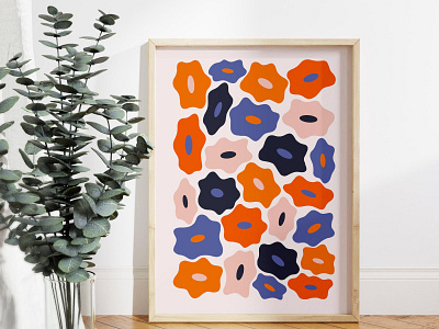 Abstract Flowers abstract colourful florals flowers illustration