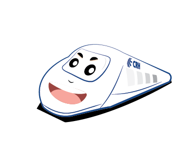 CRH (China Railway High-speed) cartoon image crh cute icon railway train