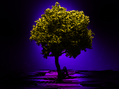 Idea Tree 3d abstract art c4d cinema 4d graphics neon tree