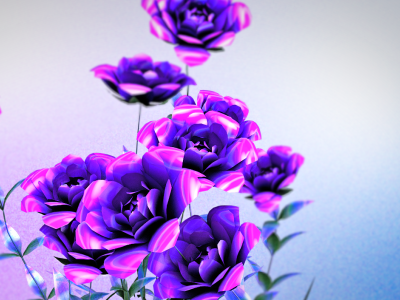 🔹Flowers for Algernon🔹 c4d cinema 4d flowers forester iridescent purple