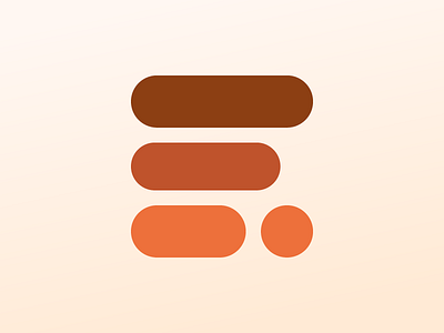E bar dot e growth icon letter logo type