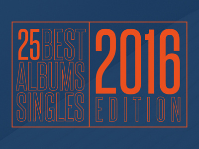 2016 Top 25 Albums and Singles album chart editorial layout list music readymag spotify steelfish ui web website