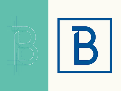 Beautiful B, Beautiful Blue b beautiful blue custom font grid icon logo