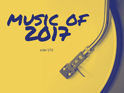 Music of 2017, side 1/12 editorial music webdesign