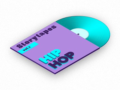 Hip Hop Storytape design editorial isometric music record typography vinyl