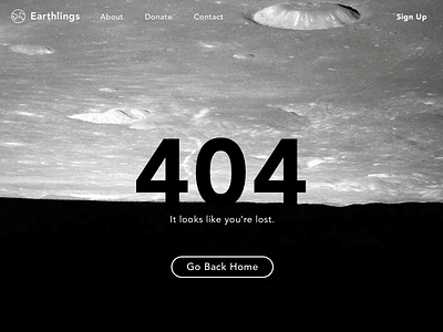 Lost in space 404 Page - Daily UI 008