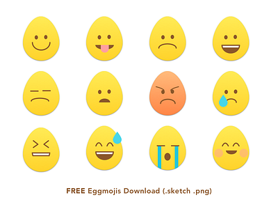 EGGmojis Pt.1 (Free Download) download egg eggmojis emoji emojis free icon part1 simple yolk