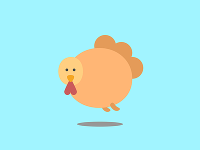 The Floating Turkey animal bird cute float floating flying logo simple symbol thanksgiving turkey