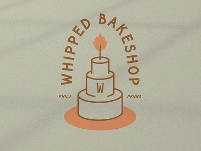 Whipped Bakeshop 001 bakery bakery logo bakeshop branding custom design illustration philadelphia philly typography