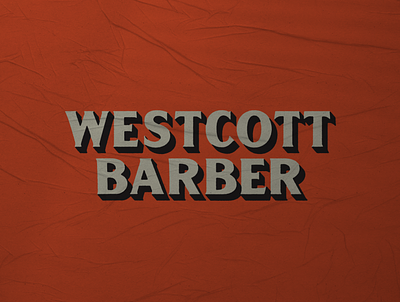 Westcott Barber 001 barber barbershop branding design logo mark typography