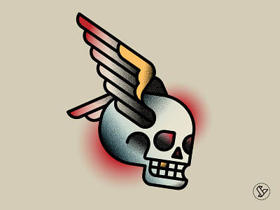 How ya get so fly? design dribbble flash illustration skull tattoo