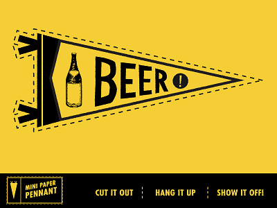 BEER! beer design dribbble dribbblers graphic paper pennant poster print screenprint silkscreen