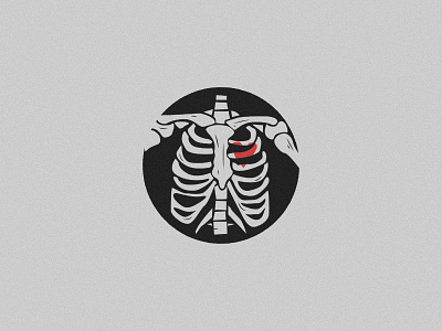 💀❤️ bones day design dribbble dribbblers graphic heart illustration skeleton valentines vday