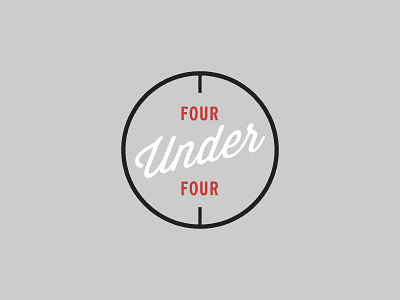 4 Under 4 design graphic illustration logo mark type typography