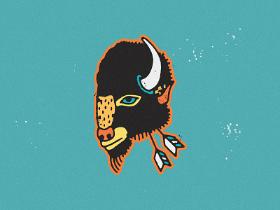 Buffalo bison buffalo design dribbble dribbblers illustration logo mark west