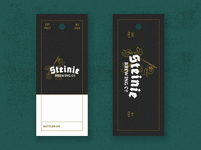 Steinie Brewing Co. Hangtags beer branding design hangtag illustration logo type typography