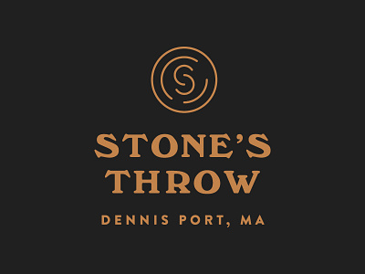 A stone's throw away design graphic illustration logo mark type typography