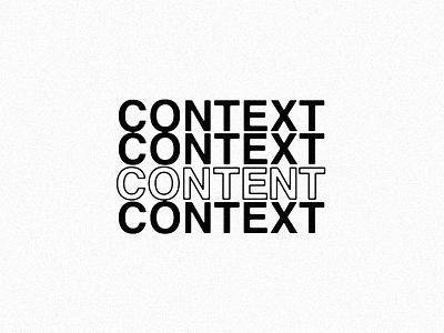 Context/Content design graphic illustration logo mark type typography