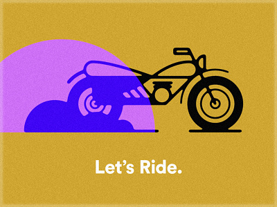 Let's Ride. design illustration motorcycle ride typography vector