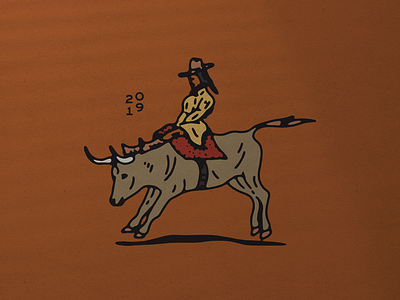 Back on my Bullsh*t bull cowboy cowgirl design graphic illustration rodeo typography western