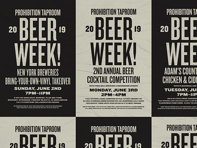 Beer Week! beer design knockout poster typography wheatpaste