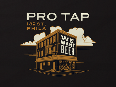 Pro Tap bar branding design illustration philadelphia typography